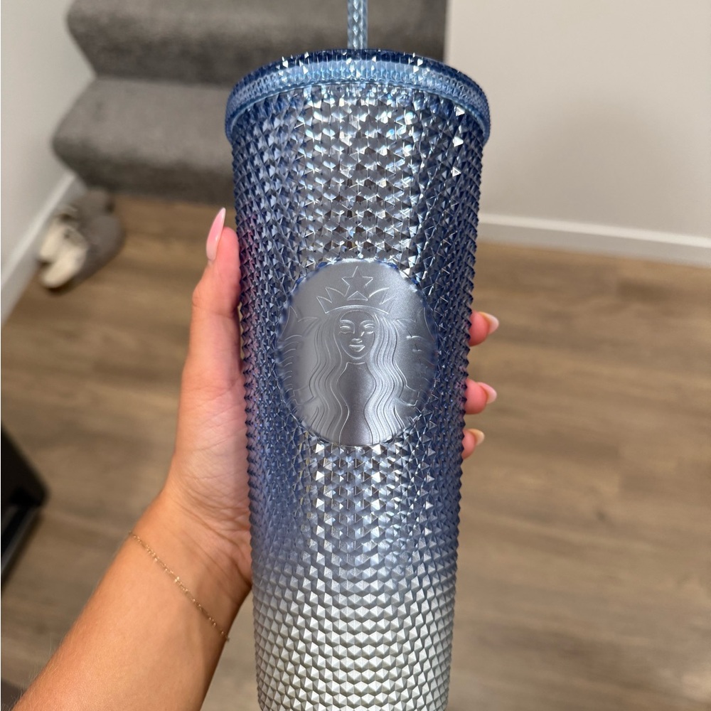 Starbucks 2023 Holiday Blue Ombre Tumbler with Straw
